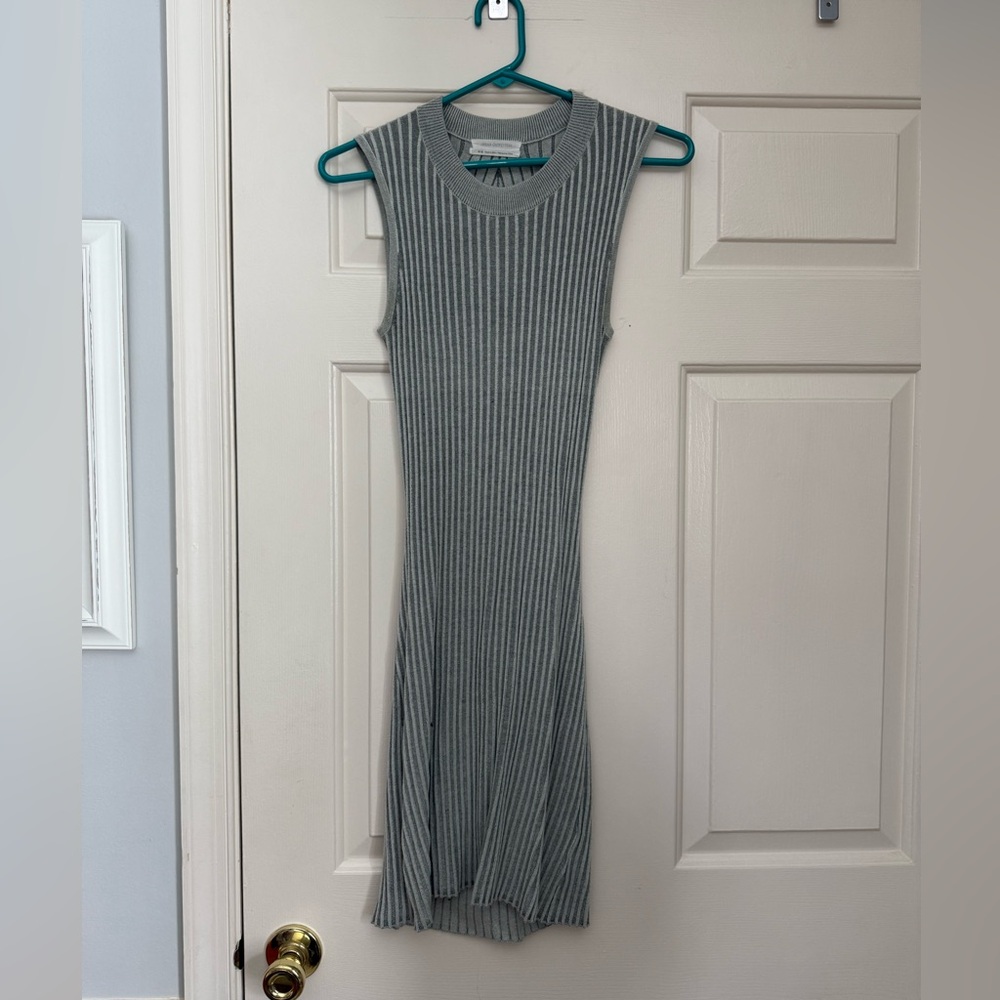 Urban Outfitters Ribbed Sleeveless Dress in Gray